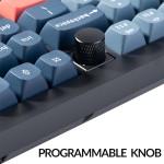 خرید کیبورد Keychron V6 Max - بی‌سیم - سوییچ مکانیکی Jupiter Red - سیاه کربنی